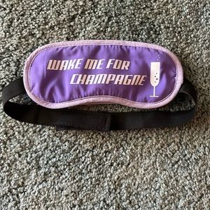 Wake me for champagne sleep eyecover